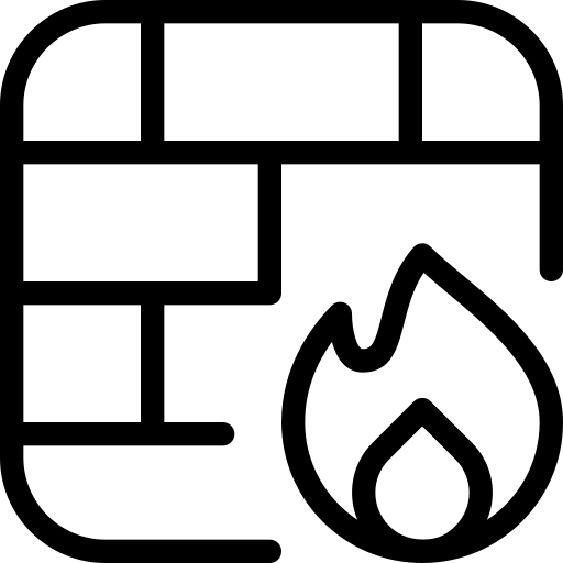 Firewalls and Network Security Icon